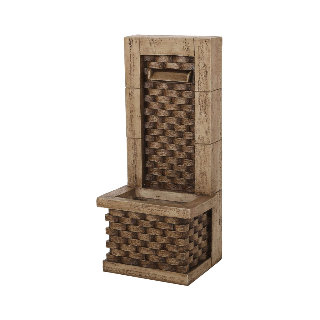 Premium 35 Inch Hand-Crafted Weather-Resistant Waterfall Fountain With LED Lights (SAK86757) - Saksby Wholesale - Side View