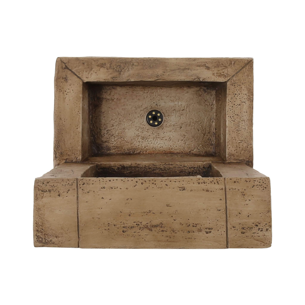 Premium 35 Inch Hand-Crafted Weather-Resistant Waterfall Fountain With LED Lights (SAK86757) - Saksby Wholesale - Top View