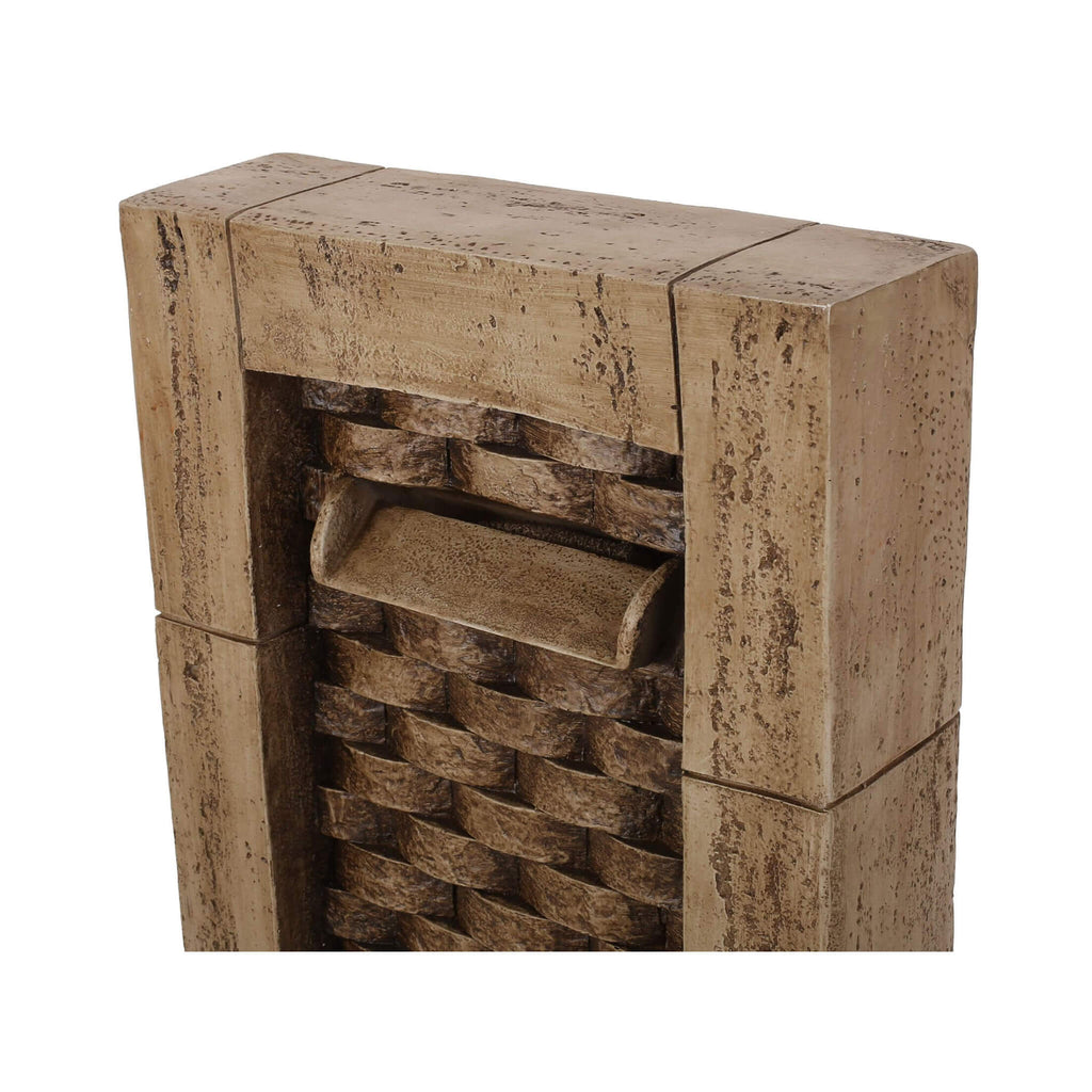 Premium 35 Inch Hand-Crafted Weather-Resistant Waterfall Fountain With LED Lights (SAK86757) - Saksby Wholesale - Waterfall Flow