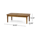 Premium 4-Piece Wooden Outdoor Patio Conversation Seating Set With Cushions (SAK31469) - Saksby Wholesale - Center Table Dimensions