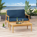 Premium 4-Piece Wooden Outdoor Patio Conversation Seating Set With Cushions (SAK31469) - Saksby Wholesale - Outdoor Lifestyle