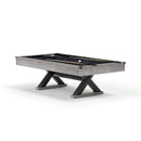 Premium 7ft Wood Billiards Pool Snooker Table Game Set With X-Shaped Legs SAK32091 Saksby - Left Corner View With Shadow