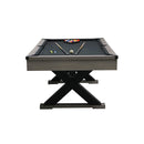 Premium 7ft Wood Billiards Pool Snooker Table Game Set With X-Shaped Legs SAK32091 Saksby - Side Top View