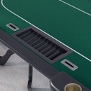 Premium 96 Inch Aura Oval Poker Table With Cup Holders, Chips Tray And Drop Box (SAK31045) - Saksby Wholesale - Drop Box Design
