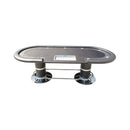 Premium 96 Inch Oval Poker Table With Racetrack And Chips Tray (SAK66823) - Saksby Wholesale - Front View