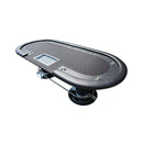 Premium 96 Inch Oval Poker Table With Racetrack And Chips Tray (SAK66823) - Saksby Wholesale - White Background