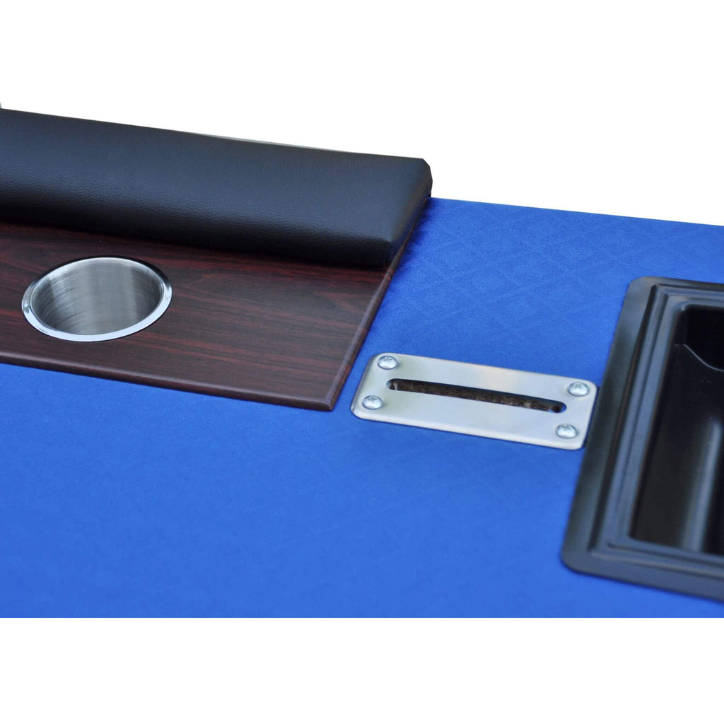 Premium 96 Inch Poker Table With U Shape Legs, Drox Box, Chips Tray (SAK40152) - Saksby Wholesale - Details