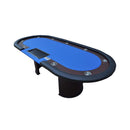 Premium 96 Inch Poker Table With U Shape Legs, Drox Box, Chips Tray (SAK40152) - Saksby Wholesale - Side View