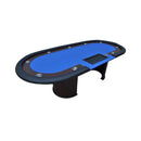 Premium 96 Inch Poker Table With U Shape Legs, Drox Box, Chips Tray (SAK40152) - Saksby Wholesale - White Background