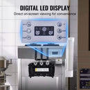 Premium Commercial 3-flavor Freestanding Soft Serve Ice Cream Machine Maker, 21-31 L/H (SAK21874) SAKSBY - Digital LED Display View