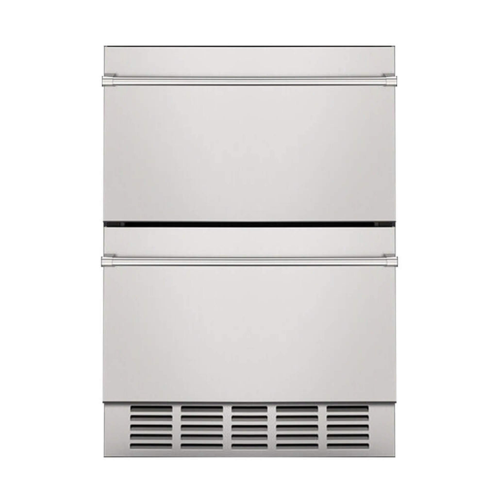 Premium Double Drawer Stainless Steel Built-In Wine Beverage Undercounter Refrigerator, 5.3 Cu.Ft. (SAK92576) SAKSBY - Front View