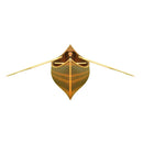 Premium Elegant Matte Finish Wooden Canoe With Ribs & Curved Bow (91647253)