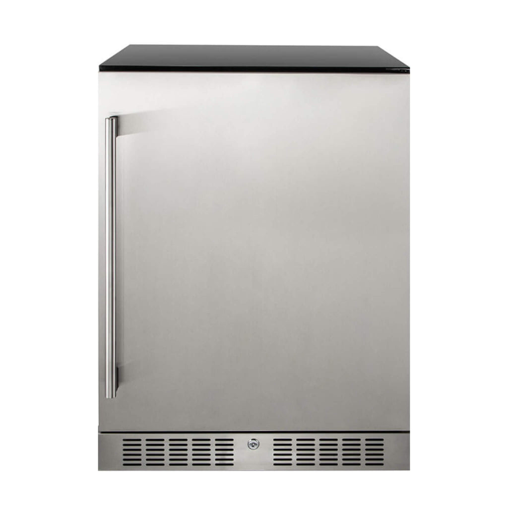 Premium Single Door Stainless Steel Built-In Wine Beverage Undercounter Refrigerator, 5.3 Cu.Ft. (SAK95276) SAKSBY - White Background Front View