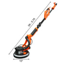 Professional Electric Drywall Ceiling Pole Sander W/ Vacuum, 750W (SAK97855) - Saksby Wholesale - Dimension View