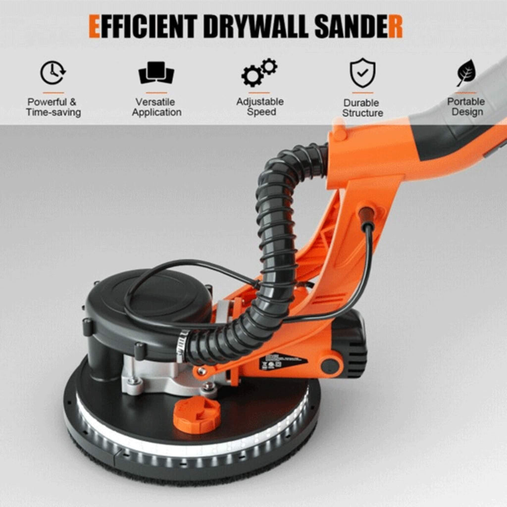 Professional Electric Drywall Ceiling Pole Sander W/ Vacuum, 750W (SAK97855) - Saksby Wholesale - Features View