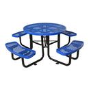 Refined Blue Round Outdoor Carbon Steel Picnic Table 46" (SAK38219)-SAKSBY