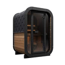 SaunaLife Model CL3G Cube Series Outdoor 2-Person Home Sauna Kit - Front Right Corner View