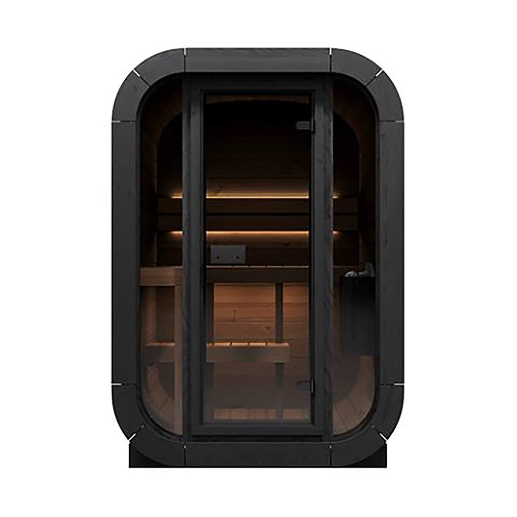 SaunaLife Model CL3G Cube Series Outdoor 2-Person Home Sauna Kit - Front View