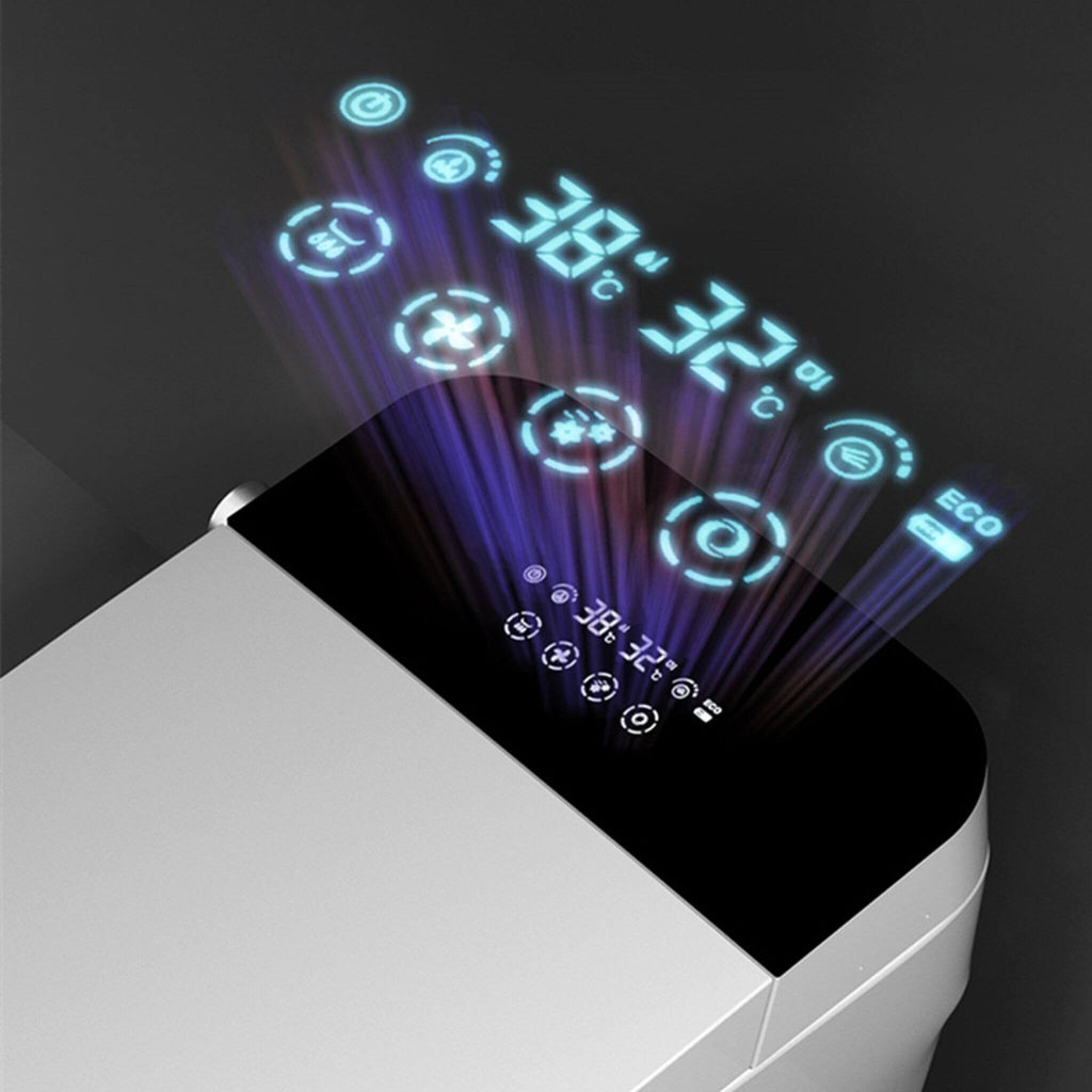 Smart Auto Dual Flush Tankless Toilet With Heated Bidet, Auto Open And Close (SAK37415) - Saksby Wholesale - Control Screen Details