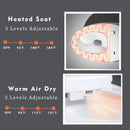 Smart One-Piece Toilet With Bidet, Foot Sensor, LED Display And Dryer (SAK80112) - Saksby Wholesale - Adjustable Temperature