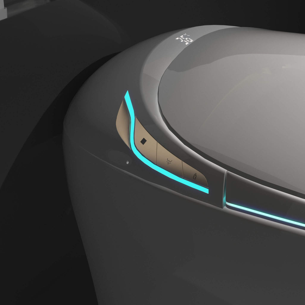 Smart One-Piece Toilet With Bidet, Foot Sensor, LED Display And Dryer (SAK80112) - Saksby Wholesale - Control System Details