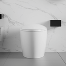 Smart One-Piece Toilet With Bidet, Foot Sensor, LED Display And Dryer (SAK80112) - Saksby Wholesale - Front View Bathroom Setup