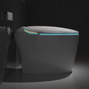 Smart One-Piece Toilet With Bidet, Foot Sensor, LED Display And Dryer (SAK80112) - Saksby Wholesale - Side View Night Details