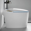 Smart One-Piece Toilet With Bidet, Foot Sensor, LED Display And Dryer (SAK80112) - Saksby Wholesale - Side VIew Open Light Lifestyle