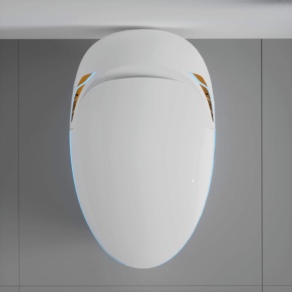 Smart One-Piece Toilet With Bidet, Foot Sensor, LED Display And Dryer (SAK80112) - Saksby Wholesale - Top View BAthroom Setup