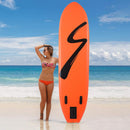 Streak Board Inflatable 10FT Stand Up Paddle Surfboard With Carry Bag, Pump And Paddle (SAK93471) SAKSBY - Lifestyle with Women Standing Beside It View