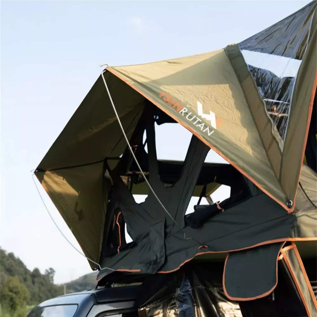 Stylish Aluminum Alloy Car Naturnest Roof Tent SAK50612 Saksby - Lifestyle Front Windows Close Up
