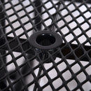 Stylish Square Black Steel Picnic Table 46" With Thermoplastic Coating And Umbrella Pole (SAK90547)-SAKSBY