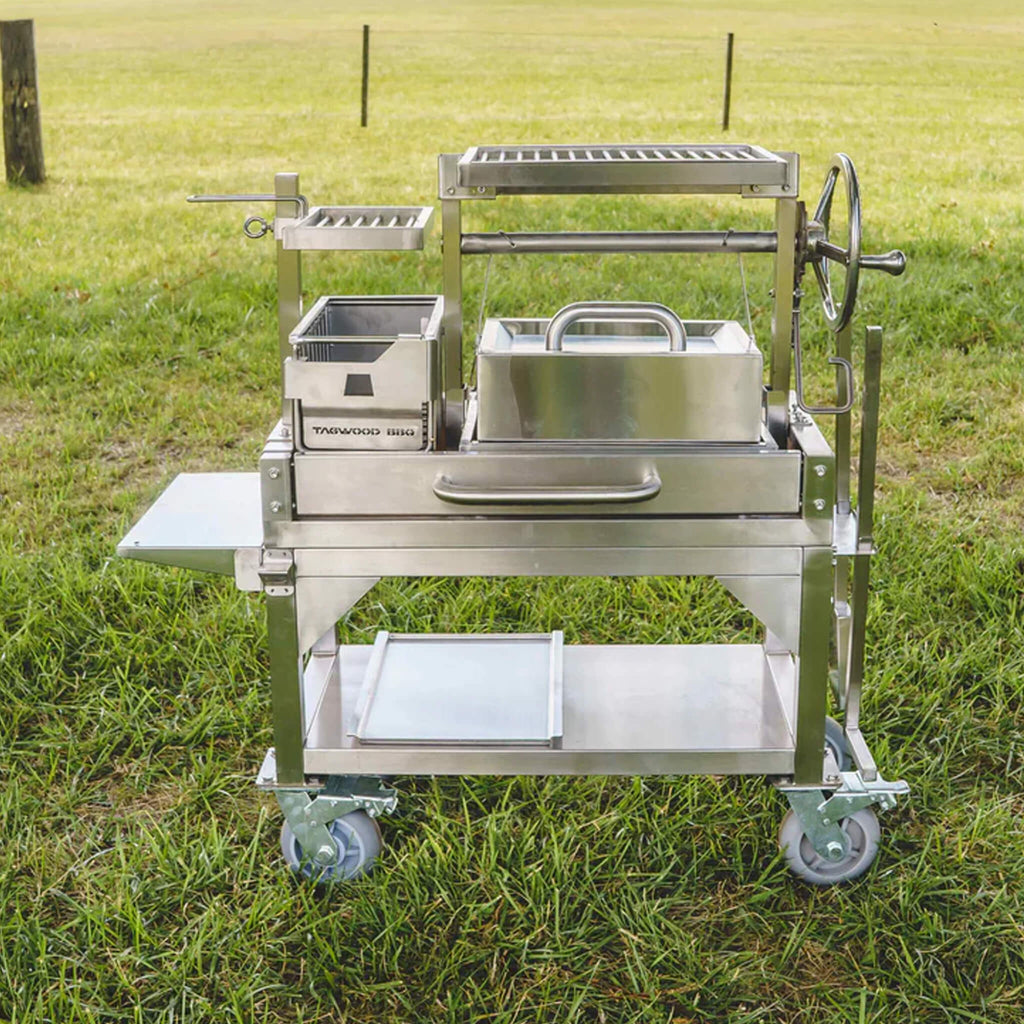 Tagwood BBQ Argentine Santa Maria Wood Fire And Charcoal Gaucho Grill BBQ03SS Mini SAK35620 - Lifestyle On Grass