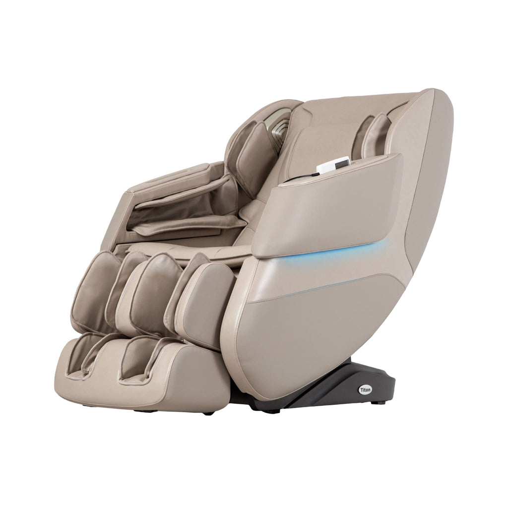 Titan Grande XL 3D Zero Gravity Massage Chair With Voice Control Taupe SAK47031 Saksby - Front Left View