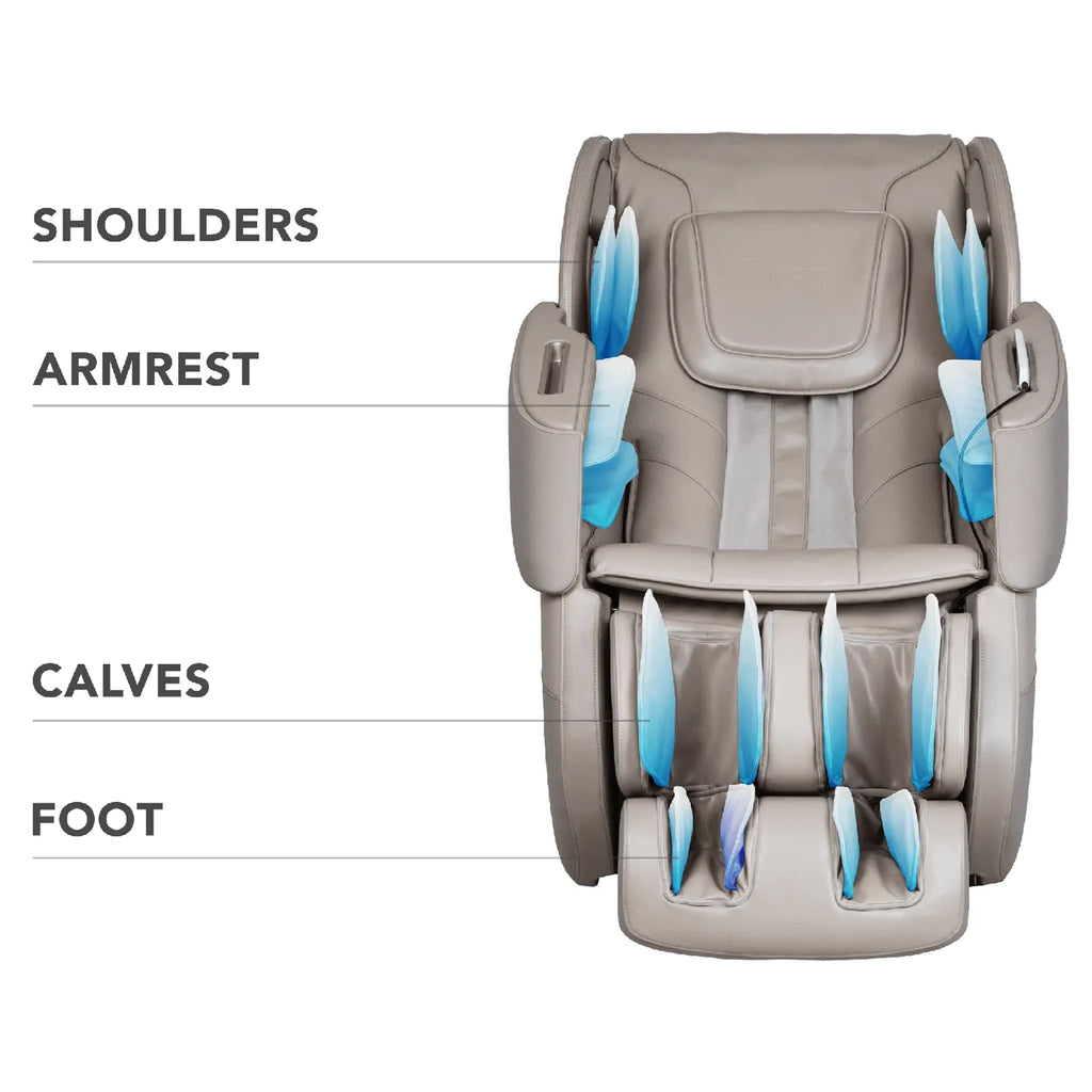 Titan Grande XL 3D Zero Gravity Massage Chair With Voice Control Taupe SAK47031 Saksby - Massaged Areas