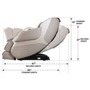 Titan Grande XL 3D Zero Gravity Massage Chair With Voice Control Taupe SAK47031 Saksby - Reclined Heights
