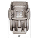 Titan Grande XL 3D Zero Gravity Massage Chair With Voice Control Taupe SAK47031 Saksby - Shoulder And Seat Width