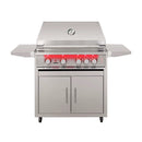 TrueFlame Built-In Gas Stainless Steel Freestanding Grills With 3 To 5  Built In Burners (SAK76845) SAKSBY - 32" Closed Cover View