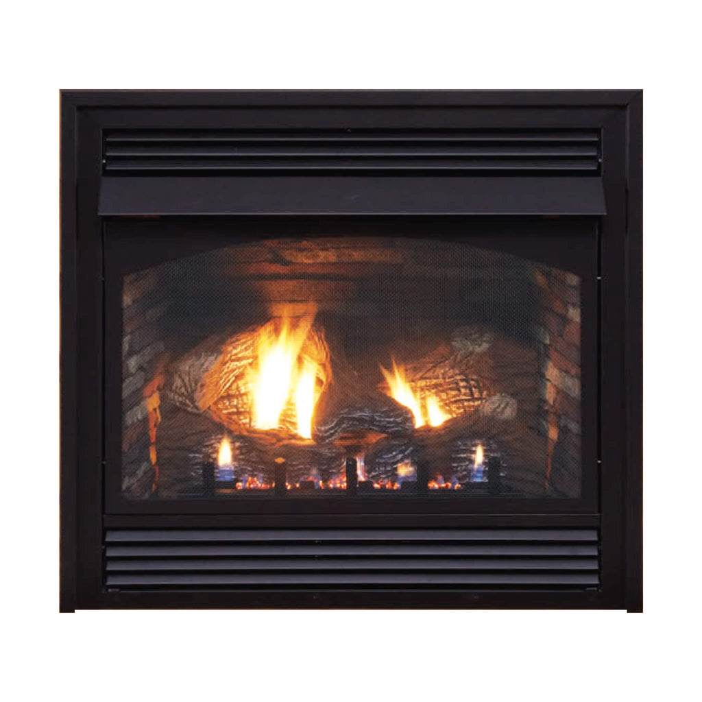 White Mountain Hearth VAIL 32" Vent-Free Propane/Natural Gas Fireplace With Outer Frame, Hood, Louvers (SAK41582)