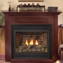 A Tahoe 42" Deluxe Natural Gas Fireplace By White Mountain Hearth With A Visible Flame, Set Within A Home Environment.