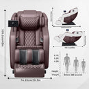 ZVZ Premium Zero Gravity Full Body Massage Chair With Smart Display SAK63107 Saksby - Dimensions