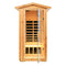 1-Person Ultra Low EMF Outdoor FAR Infrared Heat Hemlock Wood Personal Home Spa Sauna, 1560W (93728461) - Front View
