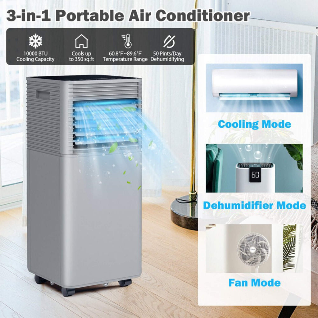 10K BTU Portable Room Air Conditioner Unit With Dehumidifier And Fan Mode (SAK30782) - Saskby Wholesale - Features View