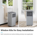10K BTU Portable Room Air Conditioner Unit With Dehumidifier And Fan Mode (SAK30782) - Saskby Wholesale - Installation View