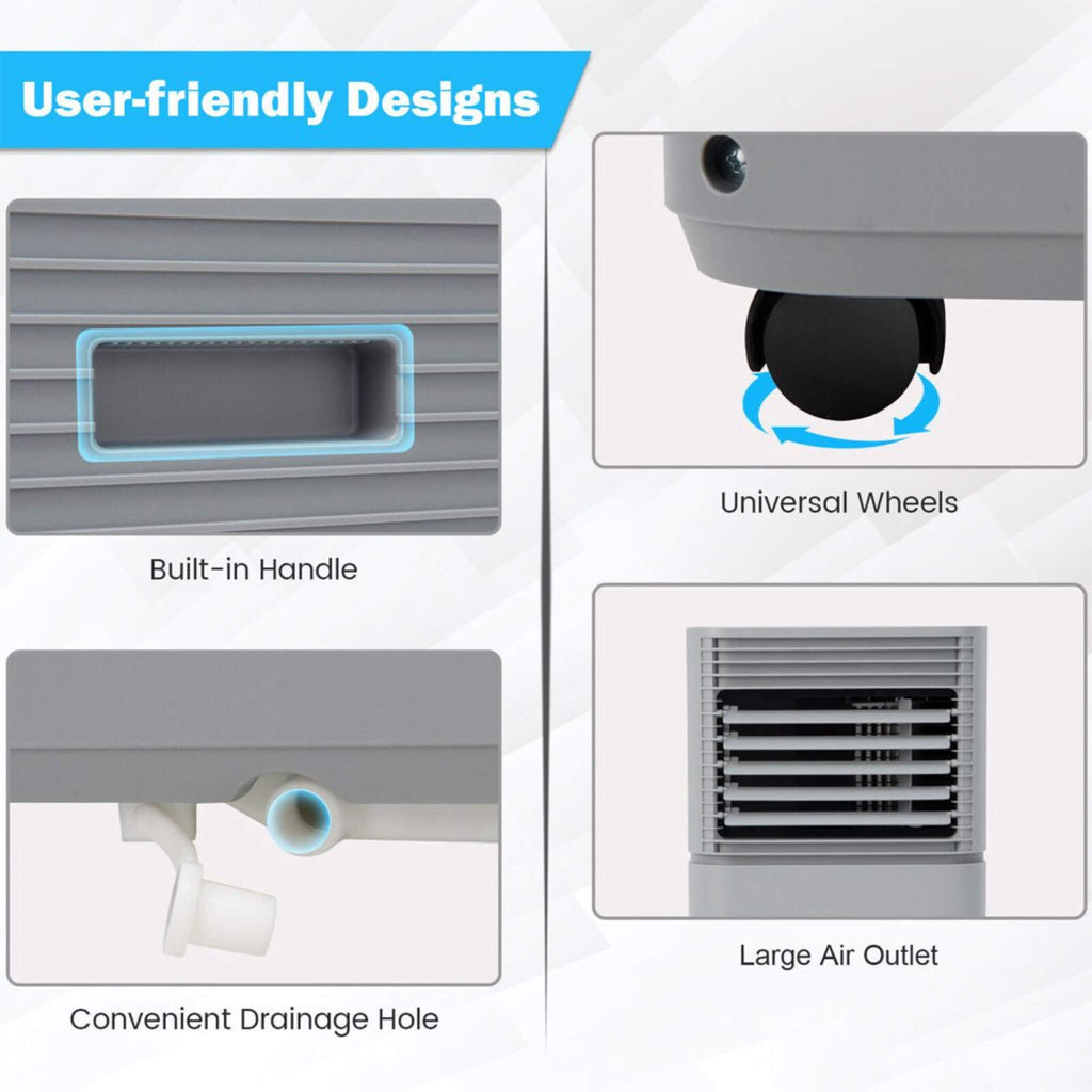 10K BTU Portable Room Air Conditioner Unit With Dehumidifier And Fan Mode (SAK30782) - Saskby Wholesale - Parts View
