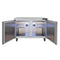 12.9 Cu.Ft 2 Door Commercial Stainless Steel Worktop Undercounter Refrigerator, 48" (95413725) -Front View