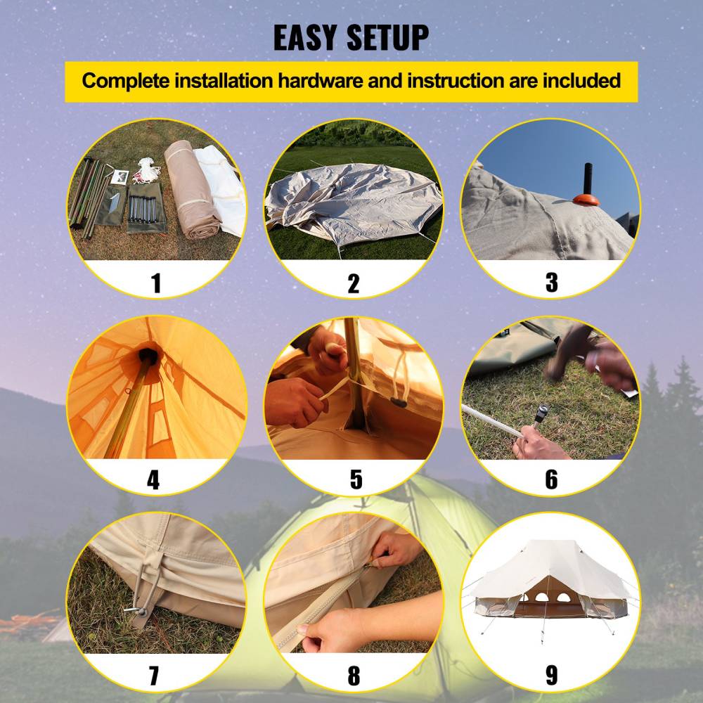 20FT Large Luxury Glamping Yurt Teepee Canvas Camping Tent (98537612) - SAKSBY.com - Yurt Tent - SAKSBY.com