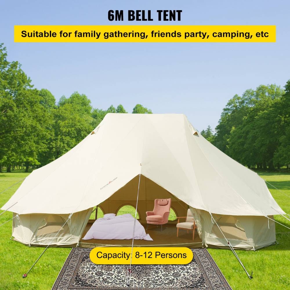 20FT Large Luxury Glamping Yurt Teepee Canvas Camping Tent (98537612) - SAKSBY.com - Yurt Tent - SAKSBY.com