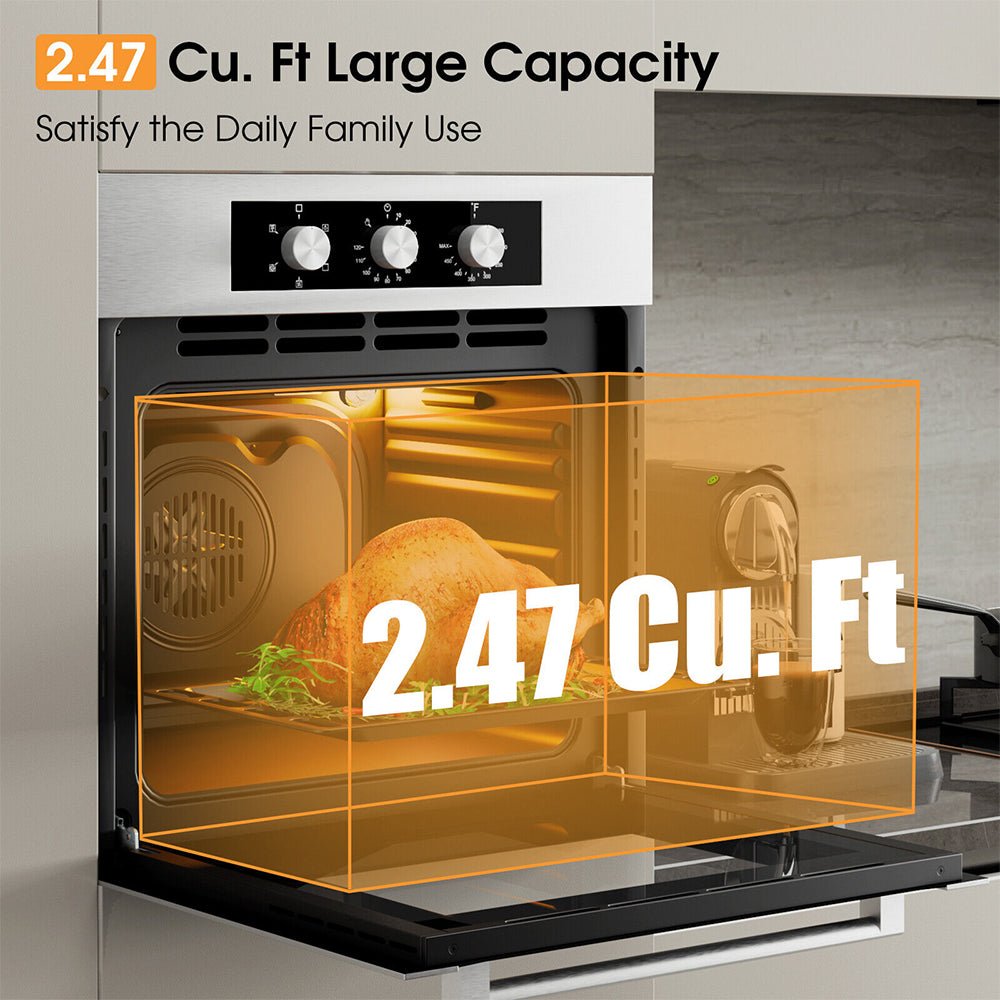 24" Premium High Temperature Single Electric Powered Wall Oven, 2300W (91304862) - SAKSBY.com - Wall Ovens - SAKSBY.com