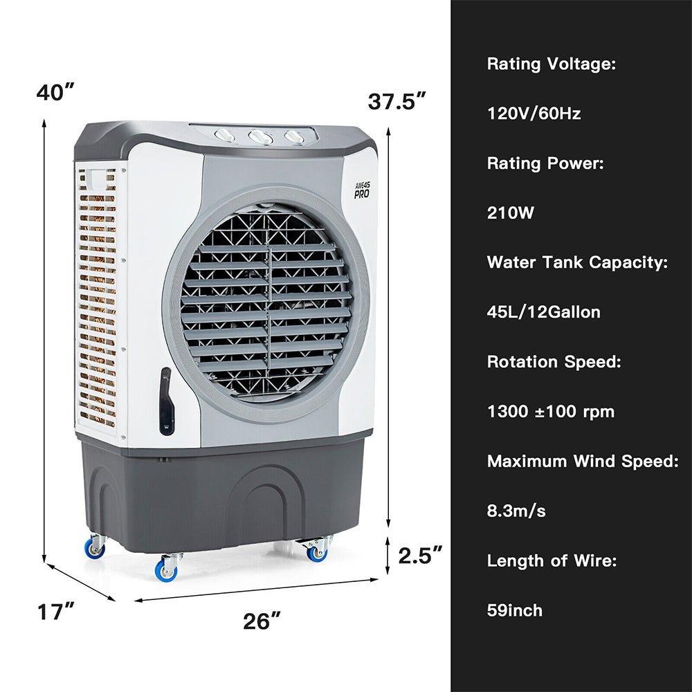 4-In-1 Portable Indoor Outdoor Evaporative Air Cooling Fan, 9740 CFM (91025436) - SAKSBY.com - Zoom Parts View
